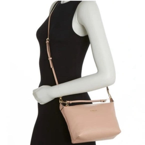 Furla Sophia Purse Moonstone Leather Cross Body Bag - Picture 1 of 13